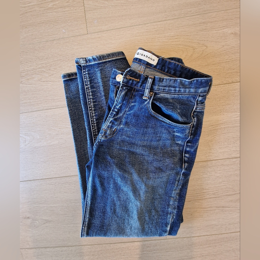 Giordano Men's Slim Fit Denim Jeans - Classic Blue